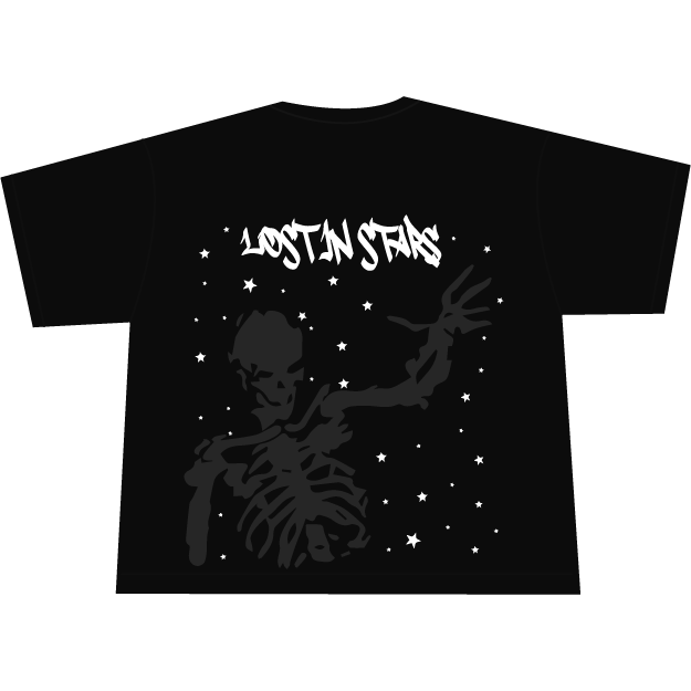 BLACK LOST IN STARS TEE