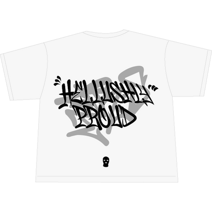 WHITE HELLISHLY PROUD TEE